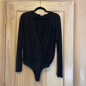 Free People Turnt Bodysuit, Black, Size M